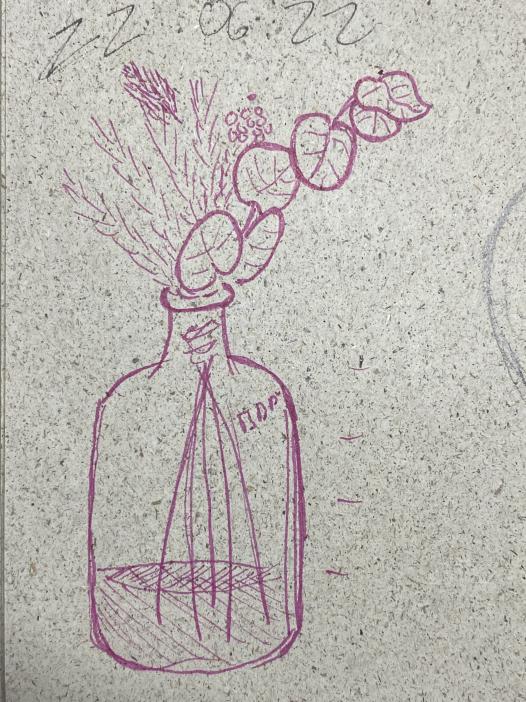 still life flower sketch